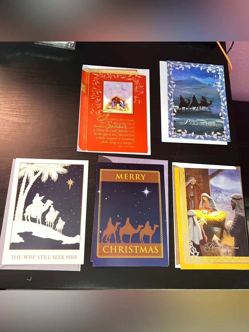 10  Vintage Assorted Christmas Cards Lot